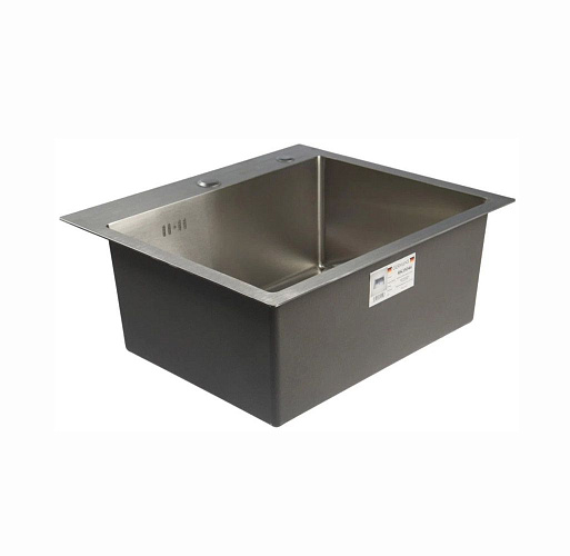 Мойка для кухни врезная GERHANS RK35050 хром из нержавеющей стали, 50*50 см с сифоном