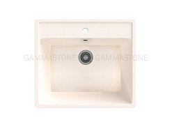 Gamma STONE Мойка матовая GS-21 (белая) 560*495*190, сифон в комплекте