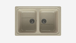 MAXSTONE Мойка глянцевая MS-12 (ванильный камень) 780*495*210