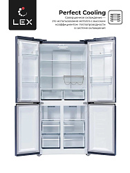 LEX LCD450BMID синий Отдельностоящий холодильник