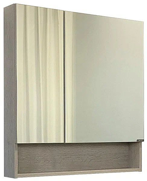 COMFORTY Зеркало-шкаф Парма 80 Дуб дымчатый