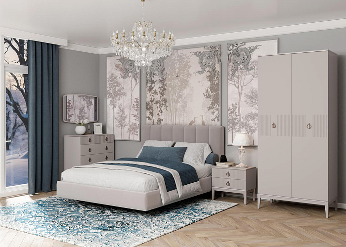 ОФЕЛИЯ-спальня Зеркало (ш900*г20*в560мм), Кашемир