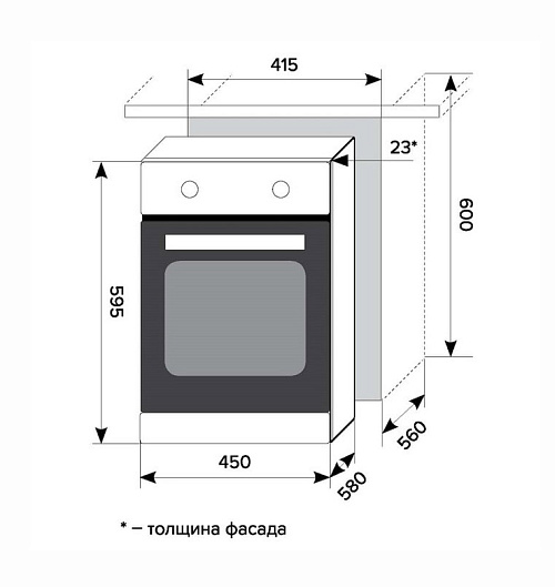 LEX EDM 4570 IX Духовой шкаф