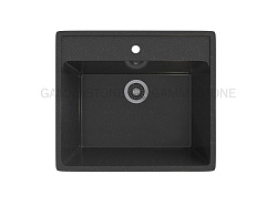 Gamma STONE Мойка матовая GS-21 (черная) 560*495*190, сифон в комплекте