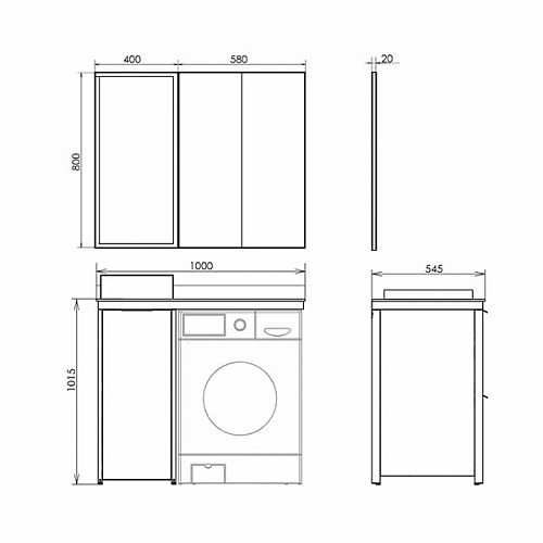 COMFORTY Зеркало Лозанна 40 Белый глянец