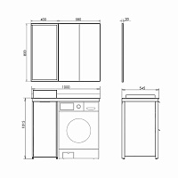 COMFORTY Зеркало Лозанна 40 Белый глянец