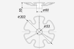 Тарелка для барной стойки под бокалы SPK102/CP