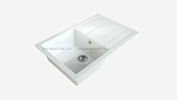 MAXSTONE Мойка глянцевая MS-14 (белый снег) 760*490*210