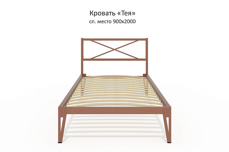 Кровать Тея КМД37, 900*2000 мм, бронза