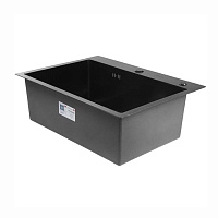 Мойка для кухни врезная GERHANS RK36045B графит из нержавеющей стали, 60*45 см с сифоном