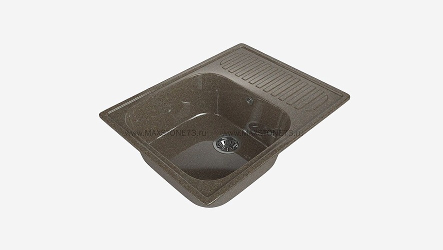 MAXSTONE Мойка глянцевая MS-6 (терракот металлик) 640*490*215