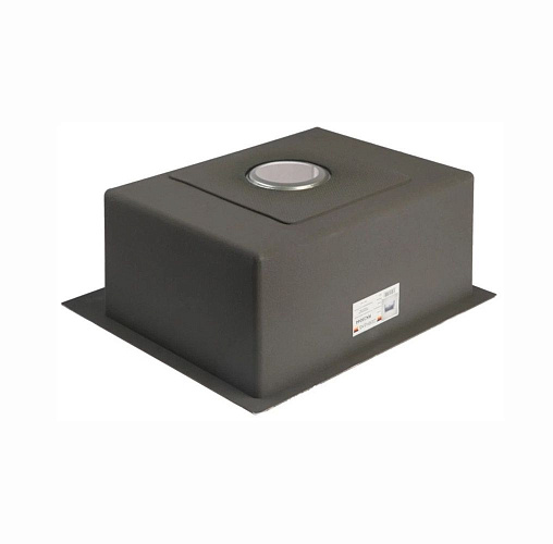 Мойка для кухни врезная GERHANS RK36045B графит из нержавеющей стали, 60*45 см с сифоном