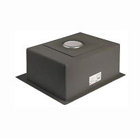 Мойка для кухни врезная GERHANS RK36045B графит из нержавеющей стали, 60*45 см с сифоном