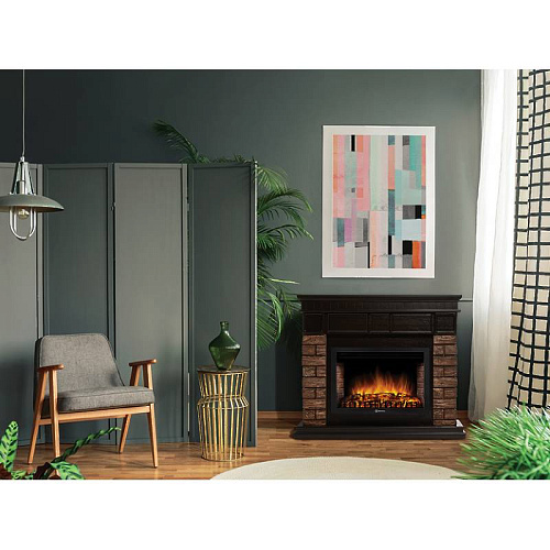 Портал Bricks Wood 30 камень темный, шпон венге