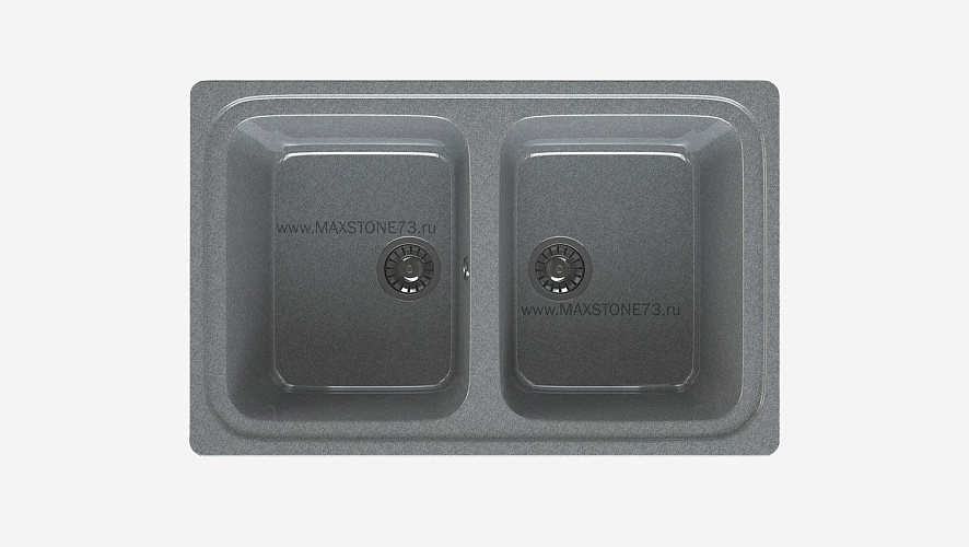 MAXSTONE Мойка глянцевая MS-12 (темно-серая) 780*495*210