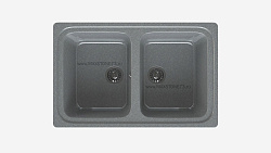 MAXSTONE Мойка глянцевая MS-12 (темно-серая) 780*495*210