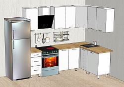 Кухня Ройс угловая, 2.4*1.6м