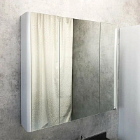 COMFORTY Зеркало-шкаф Сорренто 90 Светло-серый