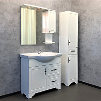 COMFORTY Зеркало-шкаф Севилья 85 Слоновая кость