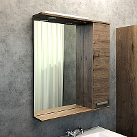 COMFORTY Зеркало-шкаф Марио 75 Дуб темный