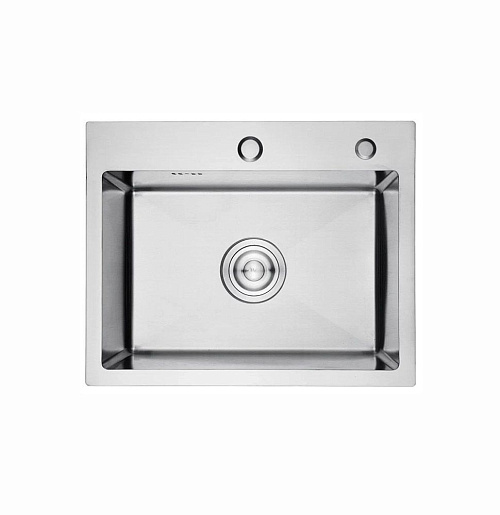 Мойка для кухни врезная GERHANS RK36045 хром из нержавеющей стали, 60*45 см с сифоном