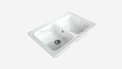 MAXSTONE Мойка глянцевая MS-12 (белый снег) 780*495*210