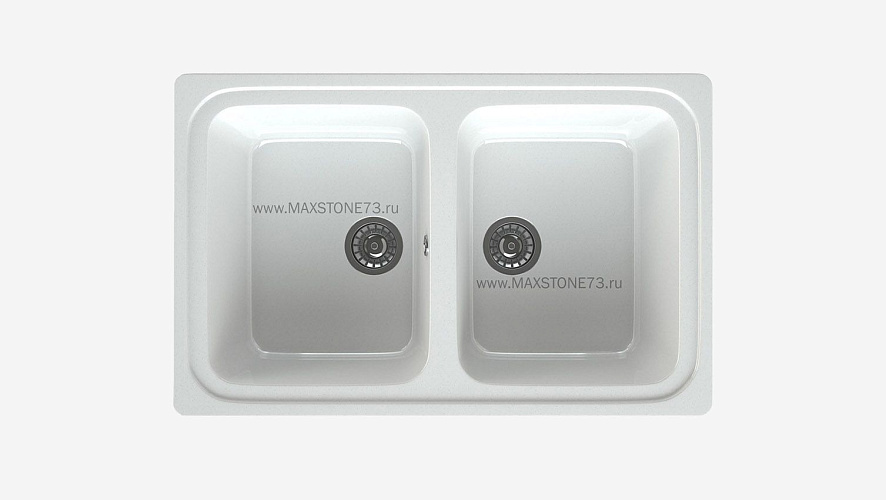 MAXSTONE Мойка глянцевая MS-12 (белый снег) 780*495*210