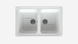MAXSTONE Мойка глянцевая MS-12 (белый снег) 780*495*210