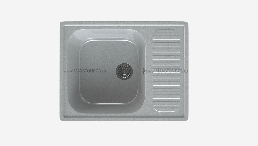 MAXSTONE Мойка глянцевая MS-6 (светло-серая) 640*490*215