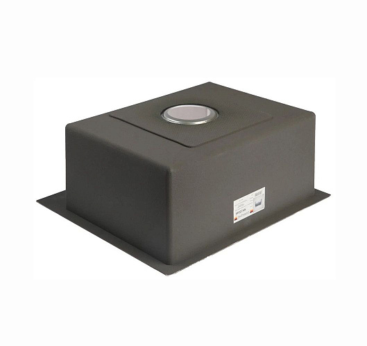 Мойка для кухни врезная GERHANS RK35050B графит из нержавеющей стали, 50х50 см с сифоном