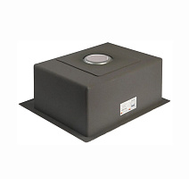 Мойка для кухни врезная GERHANS RK35050B графит из нержавеющей стали, 50х50 см с сифоном