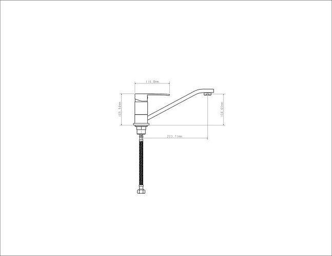 AMMORE Смеситель для кухни A5409 однорычажный, хром