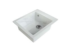 MAXSTONE Мойка глянцевая MS-25 (белый металлик) 415*490*200