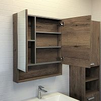 COMFORTY Зеркало-шкаф Никосия 70 Дуб темный