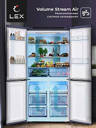 LEX LCD505BMID синий Отдельностоящий холодильник