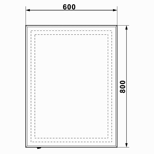 Agava Зеркало Пронто Люкс LED 600x800 ЗЛП154