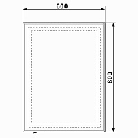 Agava Зеркало Пронто Люкс LED 600x800 ЗЛП154