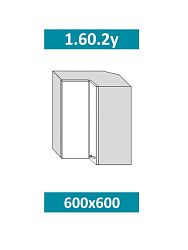 1.60.2у ЭВЕЛИН Шкаф настенный угловой, прямой угол
